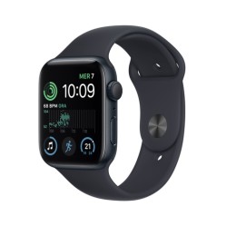 Apple Watch SE GPS 44mm Cassa in Alluminio color Mezzanotte con Cinturino Sport Band Mezzanotte - Regular - (APL WATCH SE GPS 44 MDN-AL MNK03TY/A)